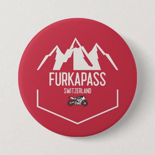 Furka Pass Schweiz Button (Vorderseite)