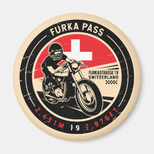 Furka Pass   Schweiz   Motorrad Magnet