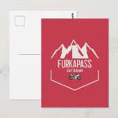Furka Pass Schweiz Postkarte (Vorne/Hinten)
