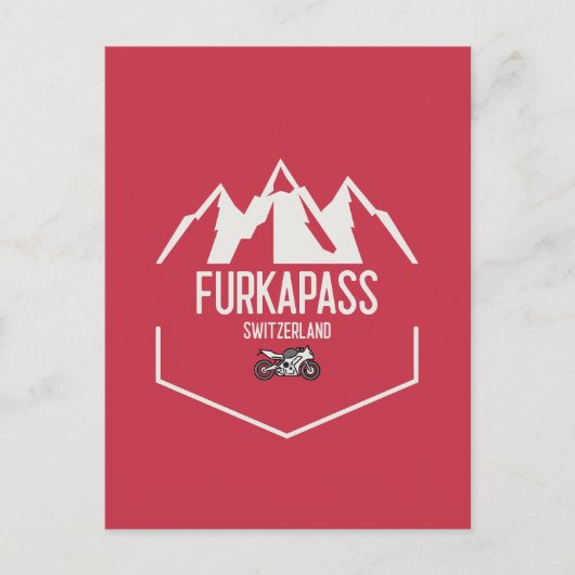 Furka Pass Schweiz Postkarte (Vorderseite)