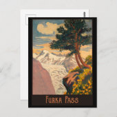 Furka-Pass, Schweizer Alpen Postkarte (Vorne/Hinten)