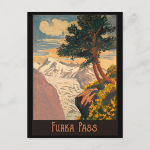 Furka-Pass, Schweizer Alpen Postkarte