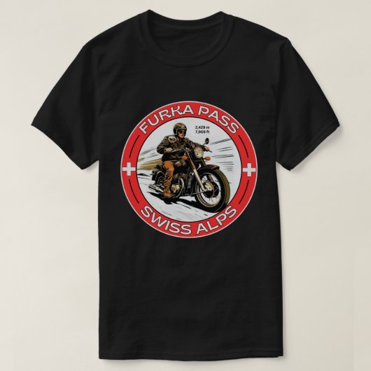 Furka Pass - Schweizer Bergpass - Wanderung T-Shirt (Design vorne)
