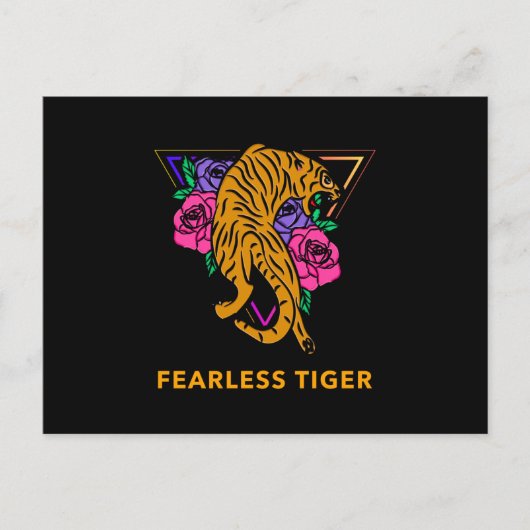 Furless Tiger Postkarte (Vorderseite)