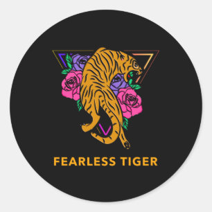 Furless Tiger Runder Aufkleber