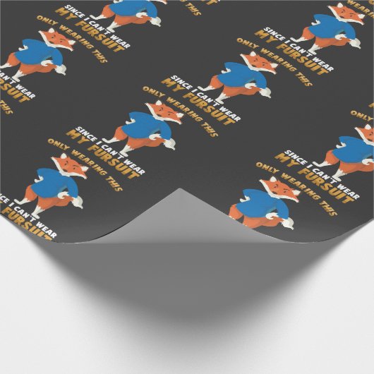 Furnier Furry Furry Fursuit Niedlich Fox Cosplay Geschenkpapier (Ecke)