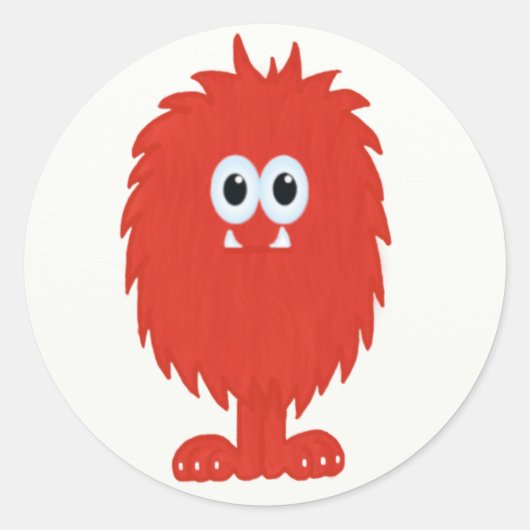 Furnier-Monster-Aufkleber Runder Aufkleber (Vorderseite)