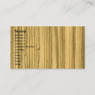 Furnier Wolf Wenge und Zebrano Visitenkarte