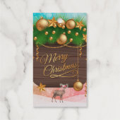 Furniermarke, echte metallische Folie, Geschenkanhänger (Rückseite)