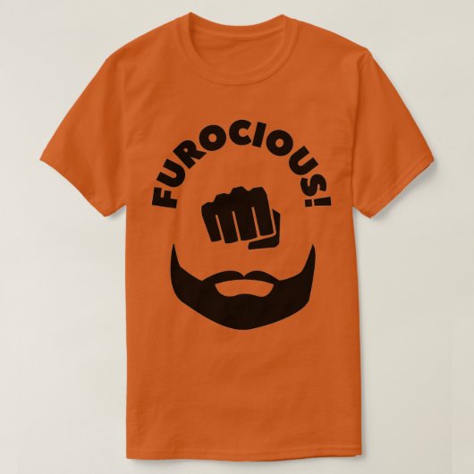 Furocious ist ein Pun 2021 für einen Faustbart T-Shirt (Design vorne)