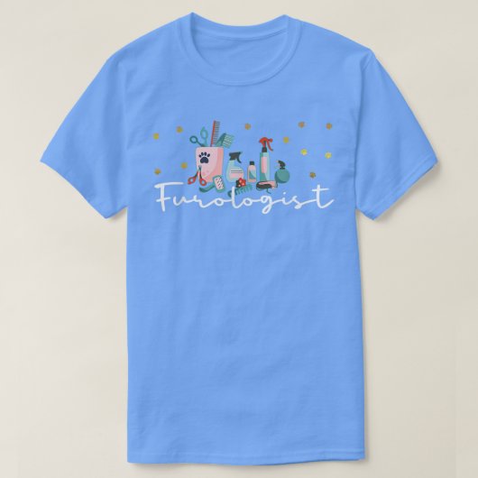 Furologe Dog Groomer Groom Business Typografy W T-Shirt (Design vorne)