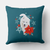 Furore Christmas Dog Samoyed personalisiert Kissen (Rückseite)