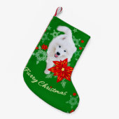 Furore Weihnachten/Winterhund Samoyed Kleiner Weihnachtsstrumpf (Vorderansicht (hängend))