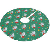 Furore Weihnachten/Winterhund Samoyed Polyester Weihnachtsbaumdecke (Schrägansicht)