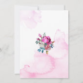 Furple Blume Beerdigung feiert Leben Einladung (Rückseite)