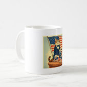 Furreedom Brew - Patriotische Cat Coffee Tasse (Vorderseite Links)