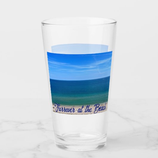 Furrever beim Beach Glass Cup Glas (Vorderseite)