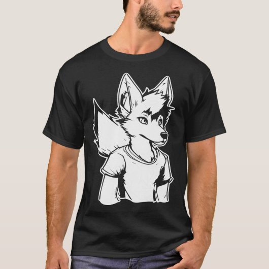 Furries Fursona  Cosplay Furry Fandom T-Shirt (Vorderseite)