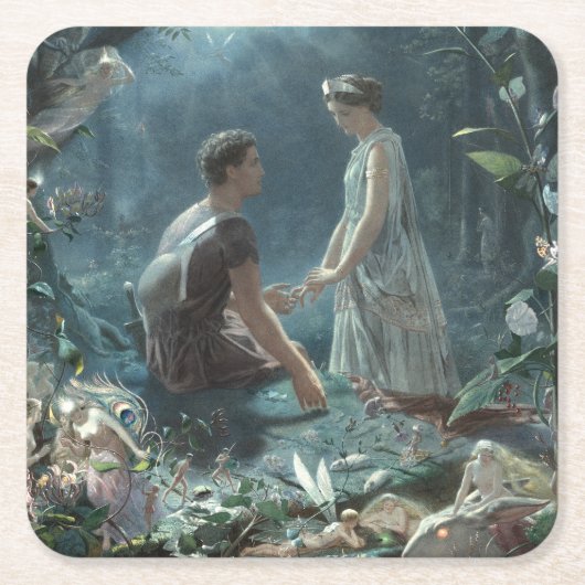 Furries: Shakespeares Sommernachtstraum Rechteckiger Pappuntersetzer (Vorderseite)