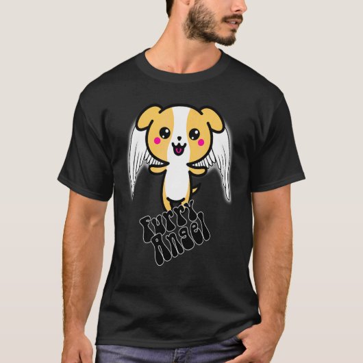 Furry Angel Design für Hundebesitzer Welpen T-Shirt (Vorderseite)