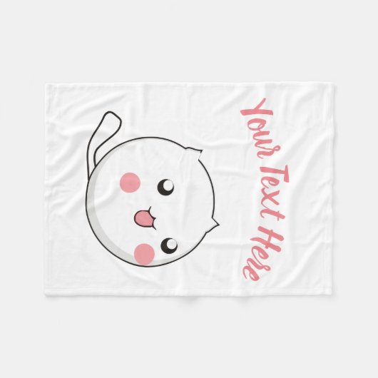 Furry Ball of Kitten Liebe Fleecedecke (Vorderseite (Horizontal))