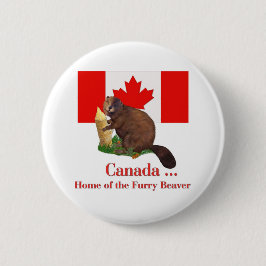Furry Beaver Button