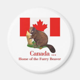 Furry Beaver Magnet