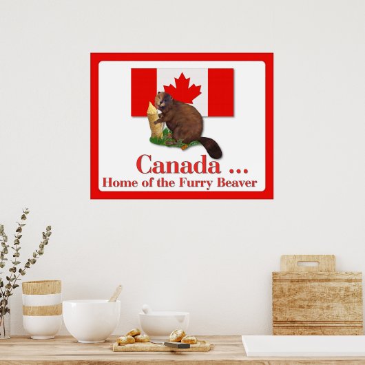 Furry Beaver Poster (Küche)