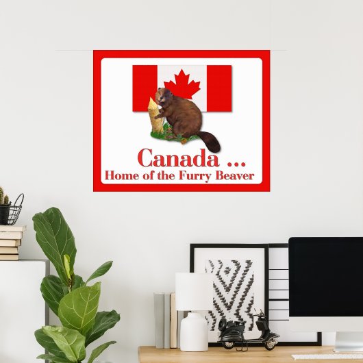 Furry Beaver Poster (Heimbüro)