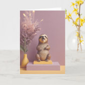 Furry Birthday Friend Forever Karte (Gelbe Blume)