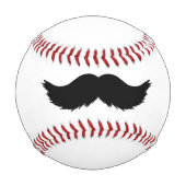 Furry Black Mustache Baseball (Vorderseite)