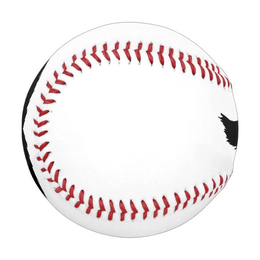 Furry Black Mustache Baseball (Vorderseite Links)