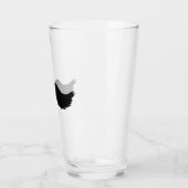 Furry Black Mustache Glas (Links)