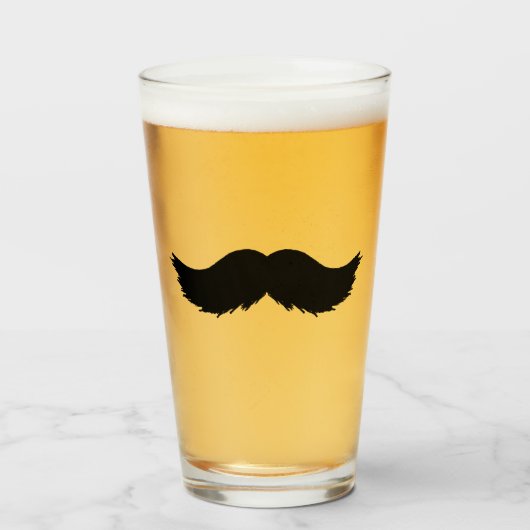 Furry Black Mustache Glas (Vorne (Gefüllt))