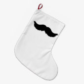 Furry Black Mustache Großer Weihnachtsstrumpf (Vorderansicht (hängend))