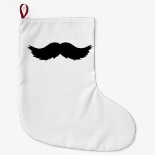 Furry Black Mustache Großer Weihnachtsstrumpf