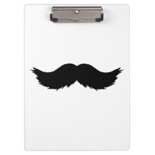 Furry Black Mustache Klemmbrett