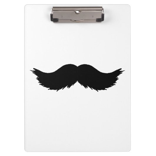 Furry Black Mustache Klemmbrett (Vorderseite)