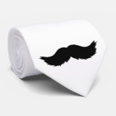 Furry Black Mustache Krawatte (Gerollt)