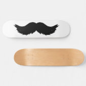 Furry Black Mustache Skateboard (Horizontal)