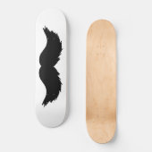 Furry Black Mustache Skateboard (Vorderseite)