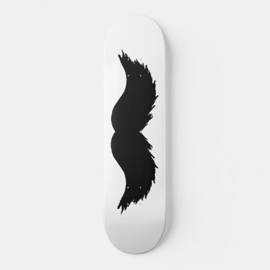 Furry Black Mustache Skateboard (Vorderseite)