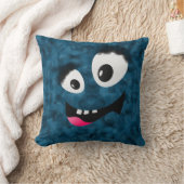 Furry Blue Monster Kissen (Decke)