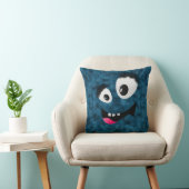 Furry Blue Monster Kissen (Stuhl )