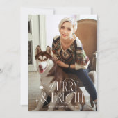 Furry & Bright Classic Hund Foto Weihnachten (Vorderseite)