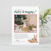 Furry & Bright | Foto-Karte für den Urlaub für Hau Einladung (Stehend Vorderseite)