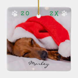 Furry & Bright (fügen Sie Ihr Foto) Weihnachtsbaum Keramikornament
