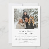 Furry & Bright Moderne Hunde Foto Weihnachten (Vorderseite)