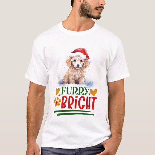 Furry & Bright Poodle T-Shirt (Vorderseite)
