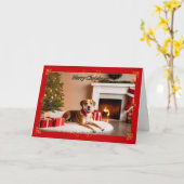 Furry Buddy Christmas Card Karte (Gelbe Blume)